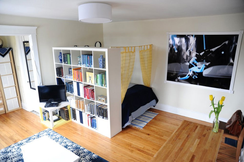 one-room apartment with a children's corner