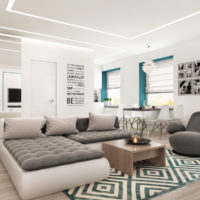 design of a studio apartment for a family of 36 m2