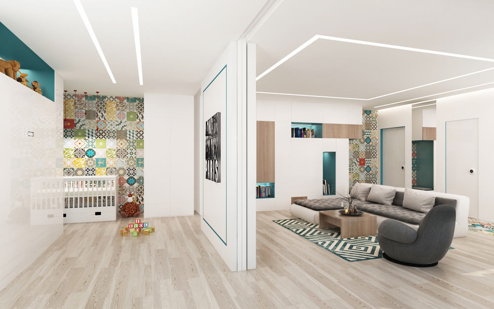 studio apartment for a family with a child ideas