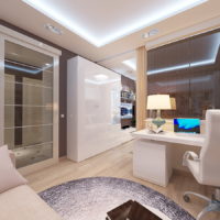 living room bedroom in a studio apartment 45 m2 design