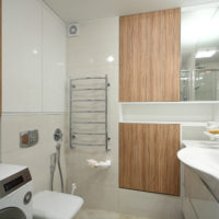 interior of a studio apartment with a bedroom 36 sq m bathroom