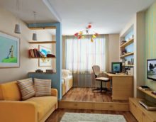 design of a studio apartment for a family