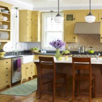 yellow kitchen