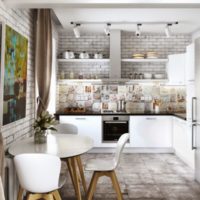 kitchen in Khrushchev interior