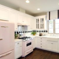 kitchen in white color photo