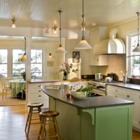 country style kitchen in the apartment