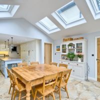 country style kitchen in bright colors