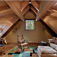 attic in a private house photo interior