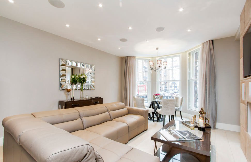 bright ceiling in the living room