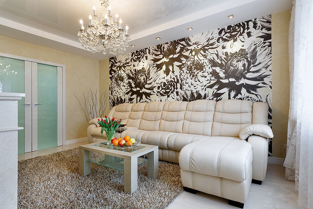 living room wallpaper design