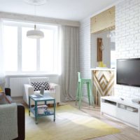 studio apartment 30 sq m design photo