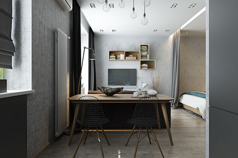 Studio apartment 42 sq m design