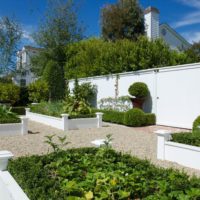 garden with beds summer cottage design photo