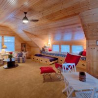 spacious attic design in a private house