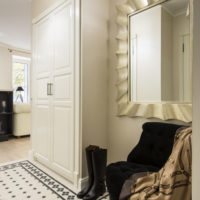 art deco entrance hall in an apartment in a panel house