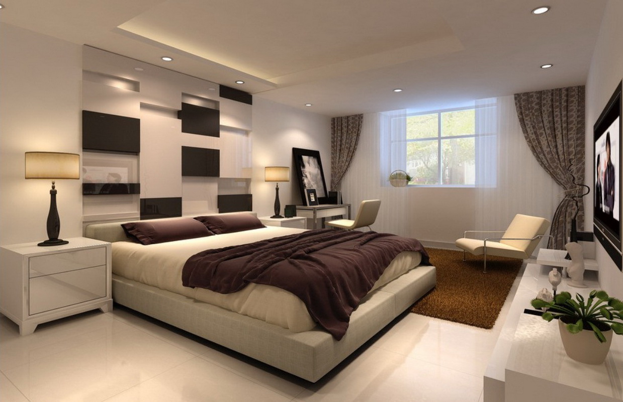 color scheme of the bedroom 14 sq m