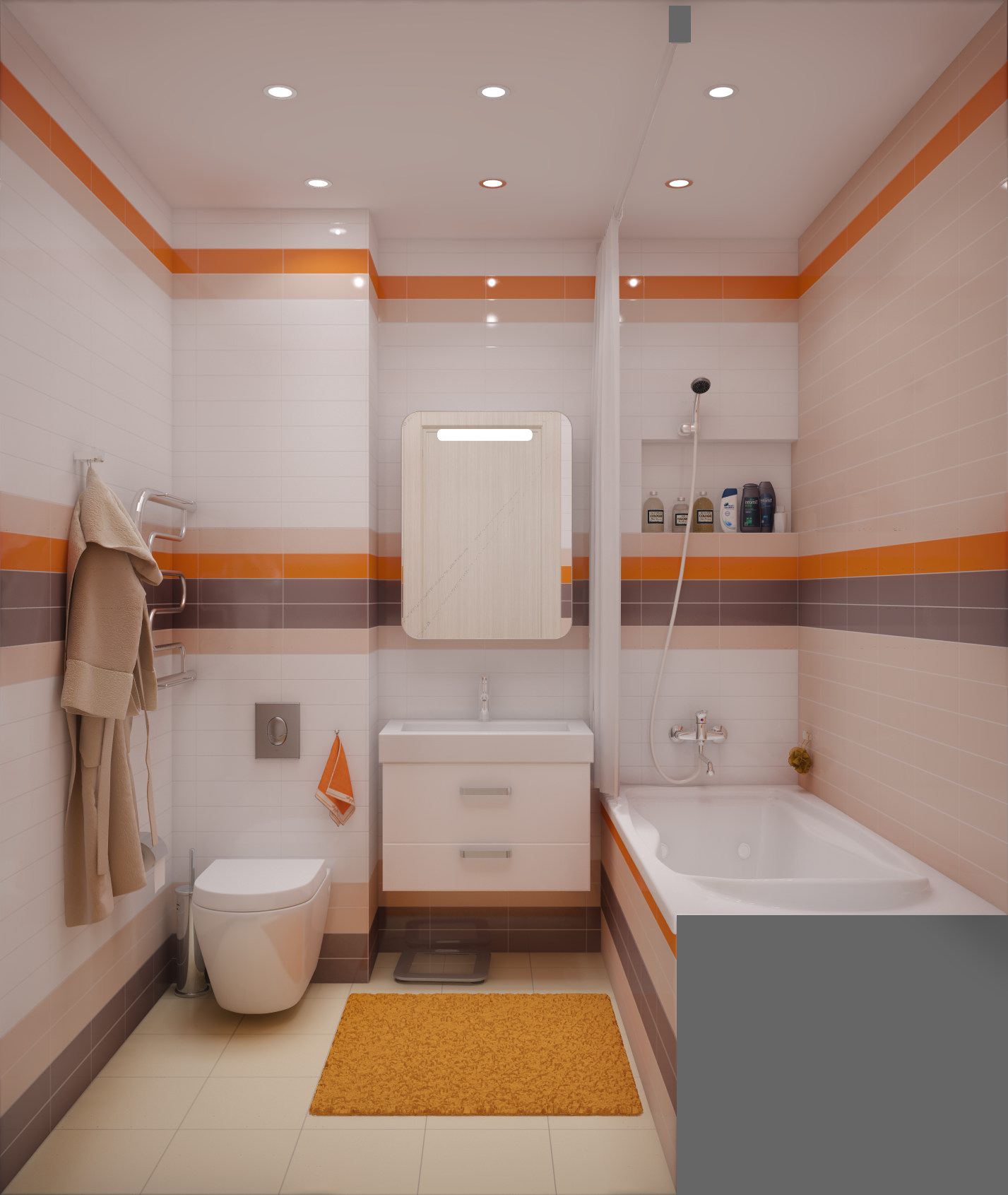 stretch ceiling bathroom design