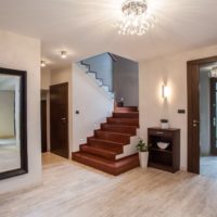 staircase in the hallway modern design