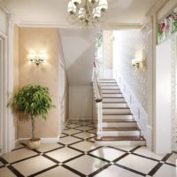 escalier dans le couloir intérieur moderne