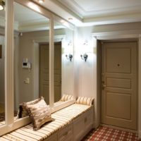 hallway in an apartment in a panel house photo decor