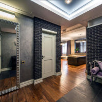 hallway in an apartment in a panel house photo decor