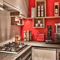 rectangular kitchen interior photo