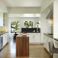 rectangular kitchen modern interior