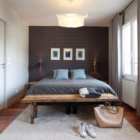 rectangular bedroom 16 sq m photo