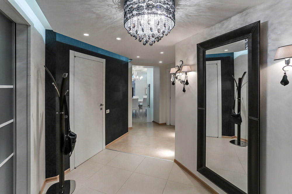 hallway design with mirror