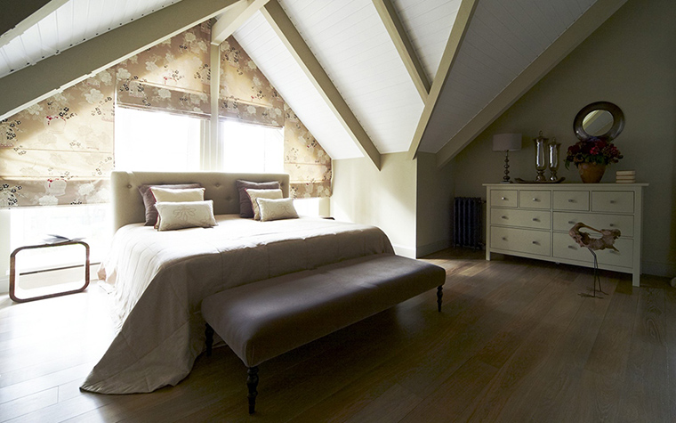 photo of the bedroom in the attic