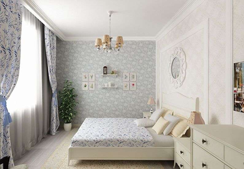 combination of wallpaper in the bedroom