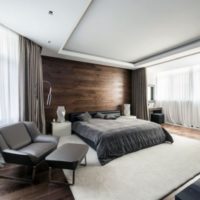 bedroom in apartment interior photo