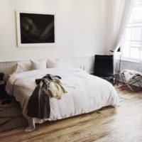 bedroom in the apartment stylish interior