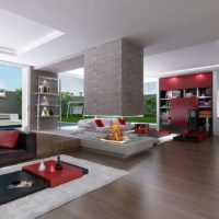 Visualisasi 3D idea reka bentuk apartmen