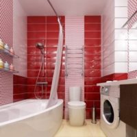 red bathroom tiles