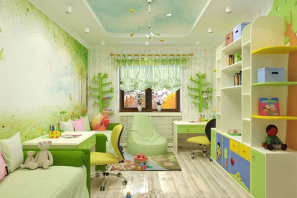 nursery in green colors