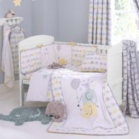 baby room for a newborn in bright colors