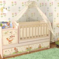 newborn baby room with crib