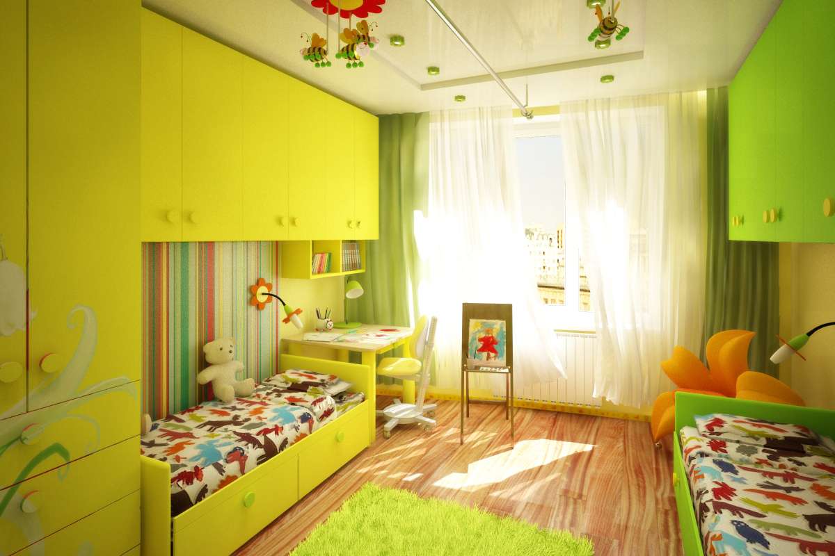 wardrobes in the children's room