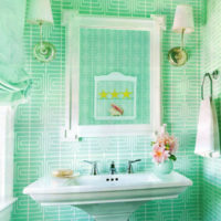 bathroom tile green