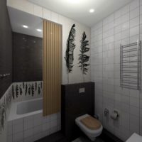 Stylish interior of the combined bathroom