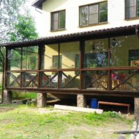 An open terrace attached to the country house