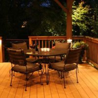 Wooden porch in a country house