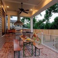 Minimalist style in the interior of the country terrace