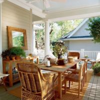 Dining area on the summer terrace