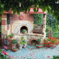 Taman brazier di lanskap gaya Provence