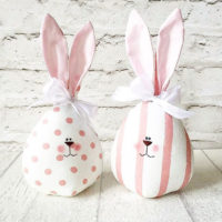 DIY Easter bunnies made of cloth