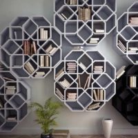 the idea of ​​a bright interior shelves picture