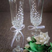 variant of unusual design of wedding glasses design picture