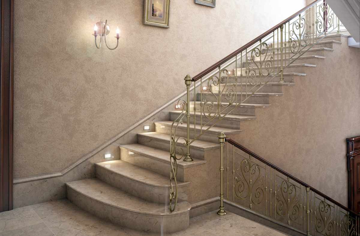 an example of a light staircase design in an honest house